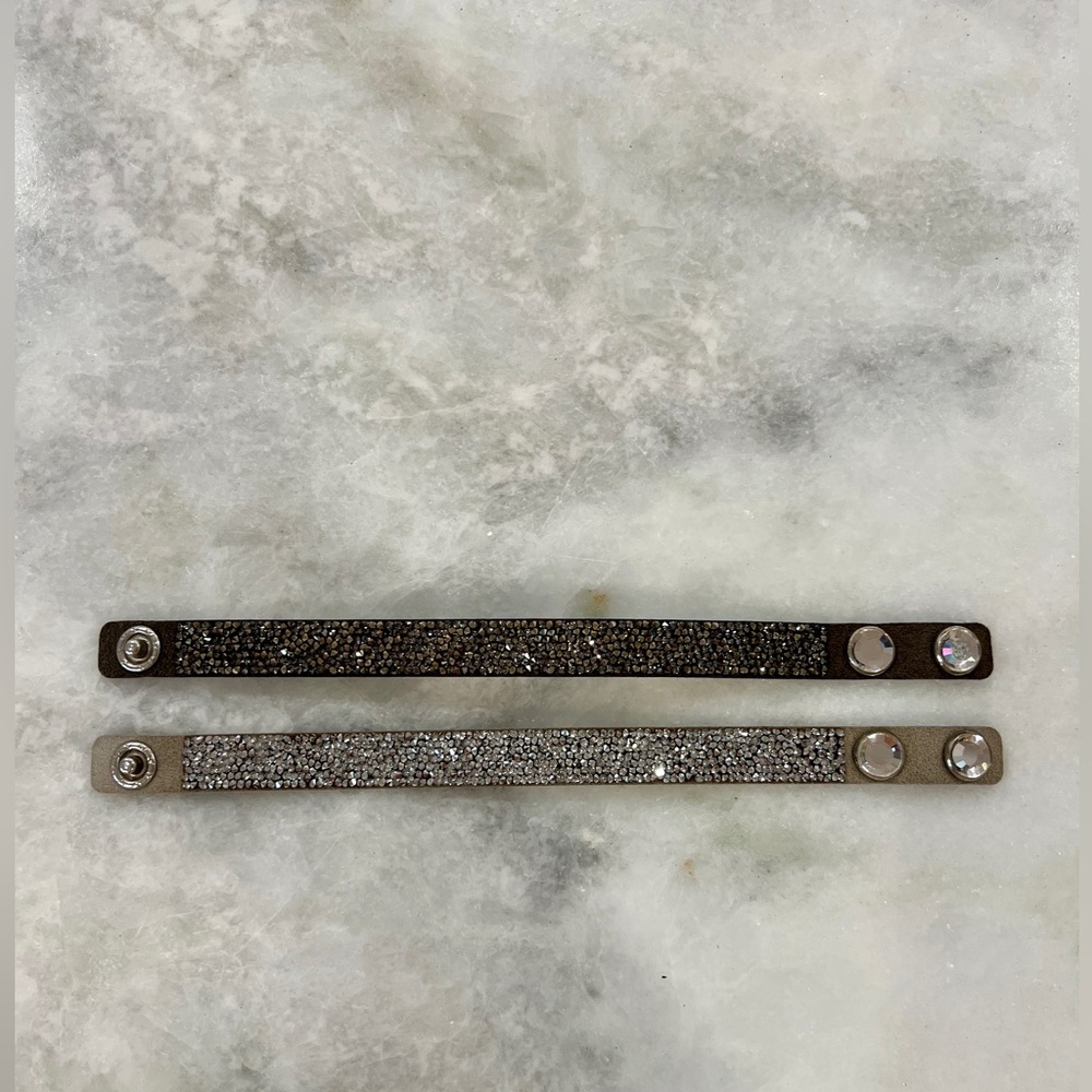 Black and Grey Crystal Bracelets